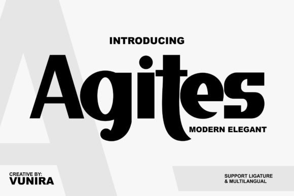 Agites Font: Bold Display Type for Crafters
