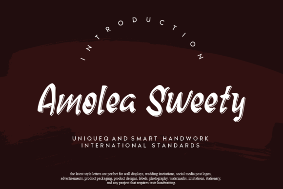 Amolea Sweety: A Display Font for Bold Branding