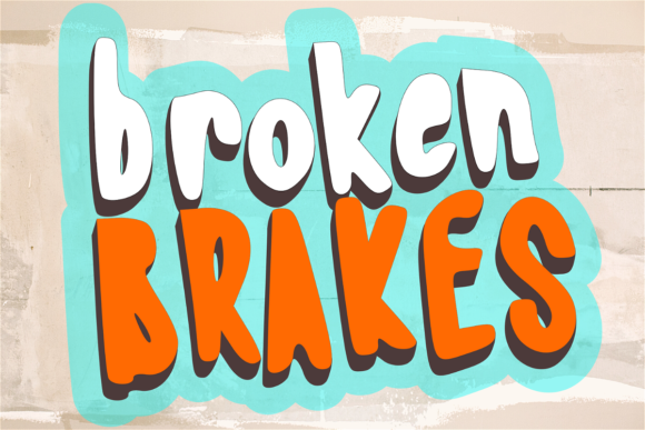 Broken Brakes: A Bold Display Font for Editorial Design