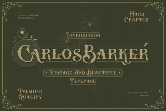 Carlos Barker: A Vintage Display Font for Editors