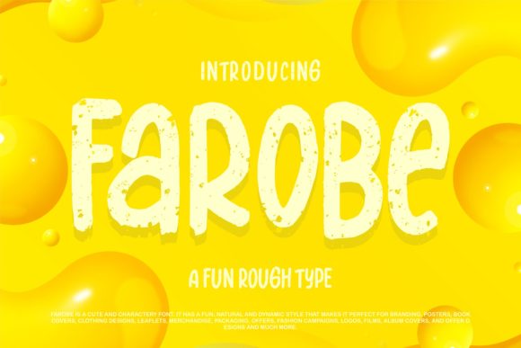 Farobe: A Rough & Elegant Display Font for Makers