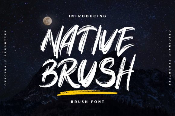 Native Brush: A Bold Display Font for Editorial Design