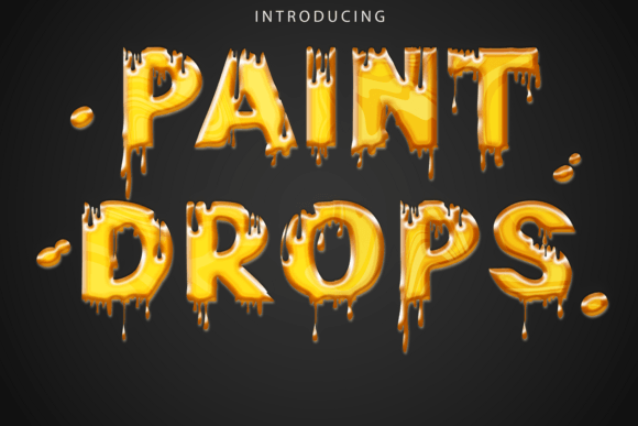 Paint Drops: A Bold Display Font for Digital Impact