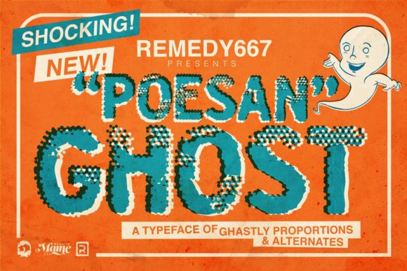 Poesan Ghost: A Bold Display Font for Crafters