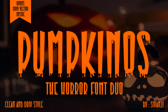 Pumpkinos: A Spooky Display Font for Bold Brands