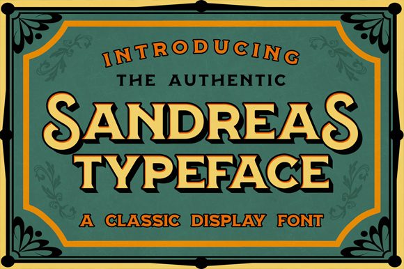 Sandreas: A Vintage Display Font for Editorial Design