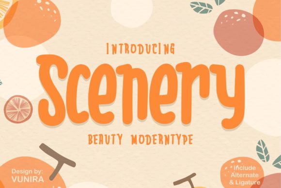 Scenery Font: A Playful Display Typeface for Brands